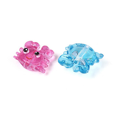 Printed Transparent Acrylic Beads TACR-T029-14M-1