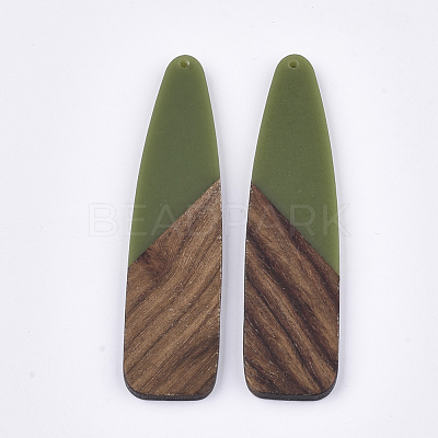 Resin & Walnut Wood Big Pendants X-RESI-S358-98A-1