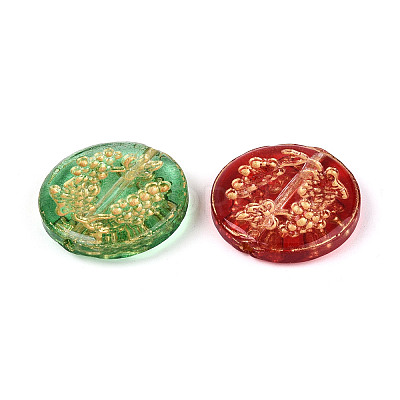Baking Paint Transparent Glass Beads DGLA-N018-24A-1