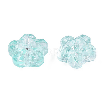 Transparent Spray Painted Glass Beads LS-GLAA-N035-029-C01-1