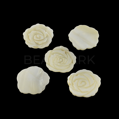 Flower Freshwater Shell Cabochons SHEL-F001-29-1
