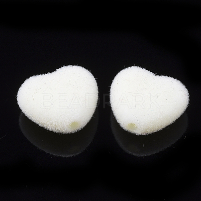 Flocky Acrylic Beads FIND-T046-34-08-1