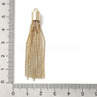 Brass Box Chains Tassels Pendant X-KK-K276-02G-1