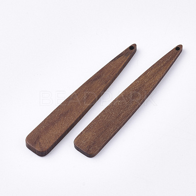 Undyed Walnut Wood Big Pendants X-WOOD-T023-02-1