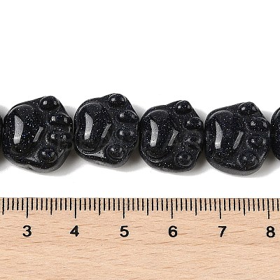 Synthetic Blue Goldstone Beads Strands G-M108-A02-01-1