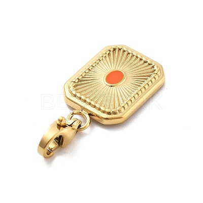 304 Stainless Steel Enamel Pendant Decoration STAS-L283-51G-1
