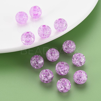 Transparent Crackle Acrylic Beads MACR-S373-66A-N06-1