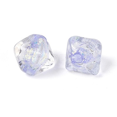 Handmade Foil Glass Beads Strands FOIL-N033-01B-1