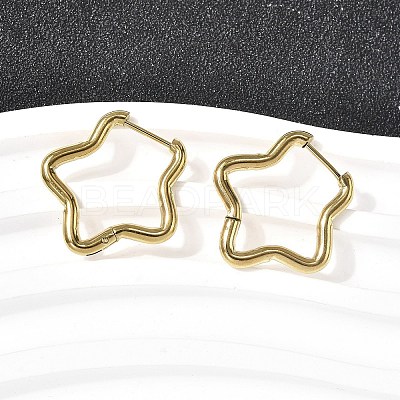 201 Stainless Steel Hoop Earrings EJEW-Z137-02G-05-1