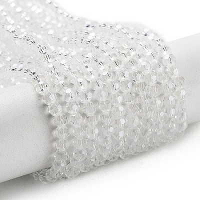 Electroplate Transparent Glass Beads Strands X-EGLA-A035-T3mm-A19-1
