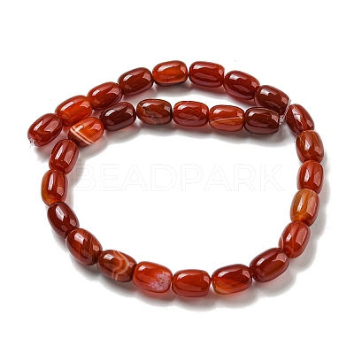 Natural Banded Agate/Striped Agate Beads Strands G-A223-D12-01C-1