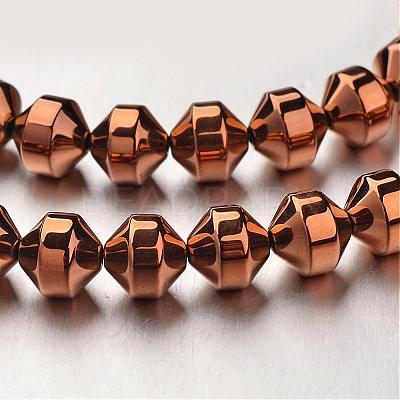 Electroplate Non-magnetic Synthetic Hematite Bead Strands G-F300-31A-1