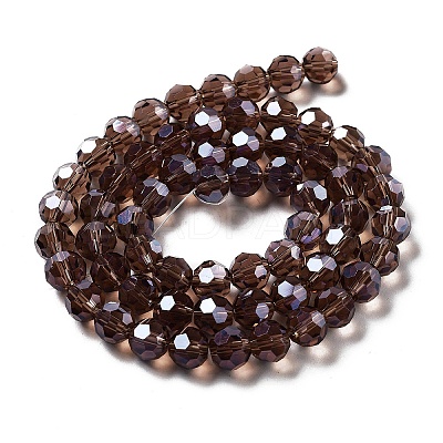 Electroplate Transparent Glass Beads Strands EGLA-A035-T8mm-A13-1