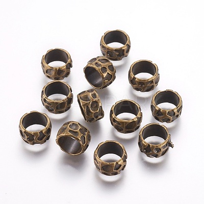 Rondelle Tibetan Style Alloy Beads X-MLF10982Y-NF-1