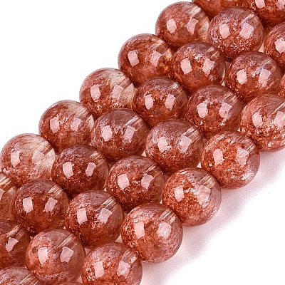 Transparent Half Spray Painted Glass Beads Strands GLAA-Q110-02A-07-1
