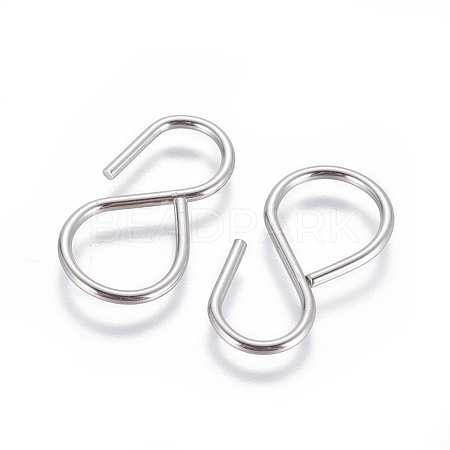 Stainless Steel Hook and S Hook Clasps STAS-E464-18P-1