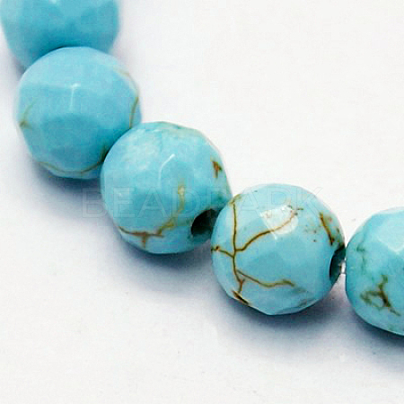 Natural Magnesite Beads Strands TURQ-C003-8mm-4-1
