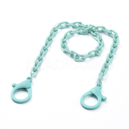 Personalized ABS Plastic Cable Chain Necklaces NJEW-JN02849-03-1