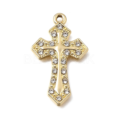 UV Plating Alloy Crystal Rhinestone Pendants RB-CBAD37D-17G-1
