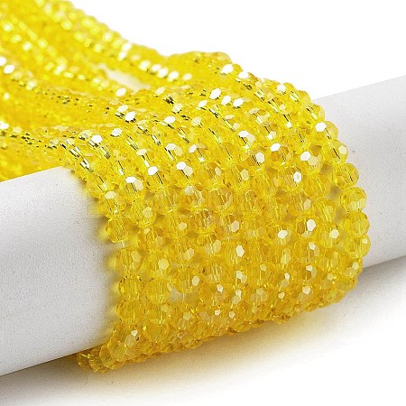 Electroplate Transparent Glass Beads Strands EGLA-A035-T3mm-A03-1