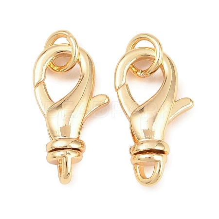 Brass Lobster Claw Clasps KK-H287-08B-G-1
