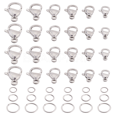Tarnish Resistant 304 Stainless Steel Lobster Claw Clasps STAS-LP0002-12-1