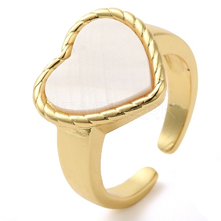 Shell Finger Ring for Women RJEW-Z060-01G-01-1