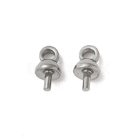 304 Stainless Steel Cup Pearl Peg Bails Pin Pendants STAS-L300-004B-P-1