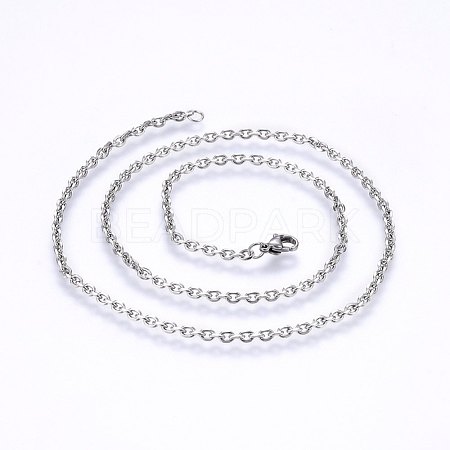 304 Stainless Steel Cable Chain Necklaces NJEW-P226-01P-05-1