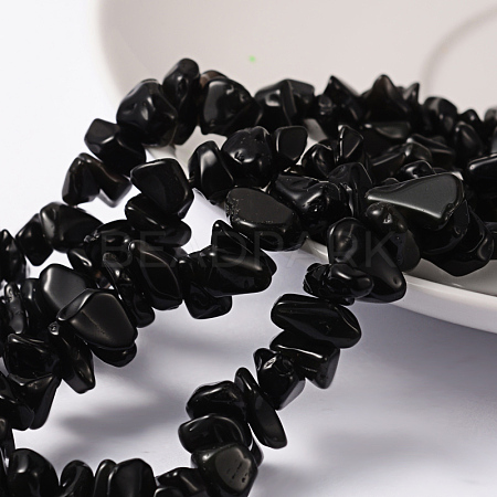 Natural Obsidian Beads Strands X-F005-1