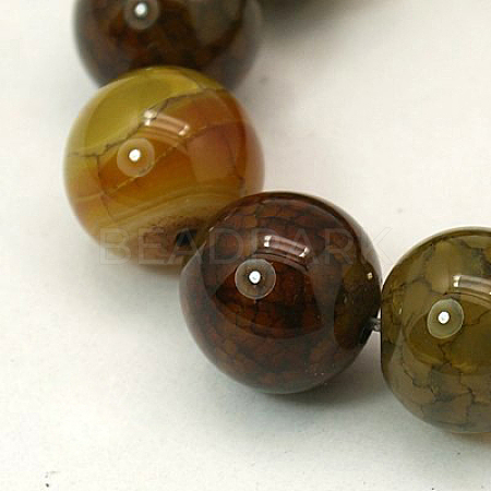 Dyed Natural Dragon Veins Agate Beads Strands G-C068-6mm-15-1