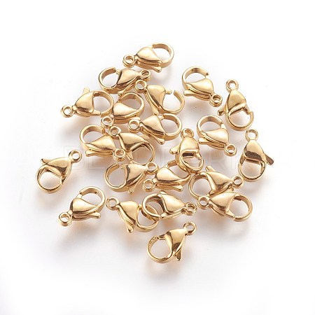 304 Stainless Steel Lobster Claw Clasps STAS-R050-12x7mm-02-1