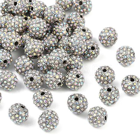 Alloy Rhinestone Beads RB-A034-10mm-A28P-1