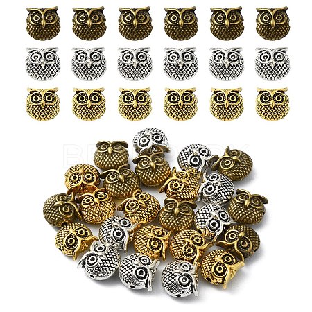 24Pcs 3 Colors Tibetan Style Alloy Beads FIND-YW0006-17-1