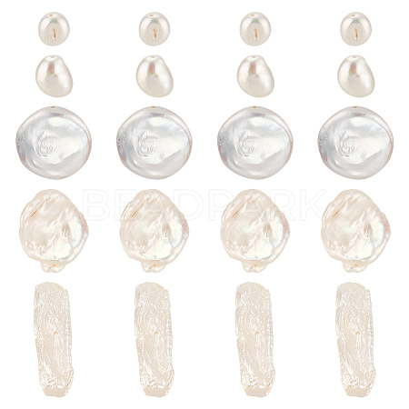   20Pcs 5 Style Baroque Natural Keshi Pearl Beads PEAR-PH0001-22-1