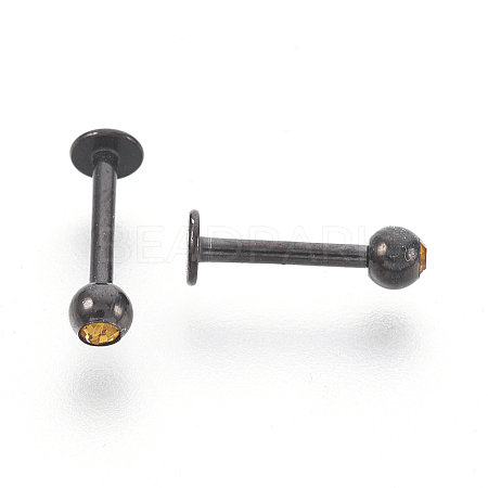 (Jewelry Parties Factory Sale)304 Stainless Steel Barbell Cartilage Earrings EJEW-L207-O05-B-1