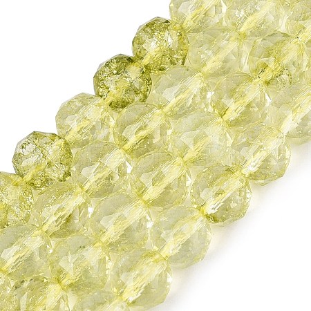 Crackle Transparent Glass Beads Strands GLAA-Q108-02A-16-1