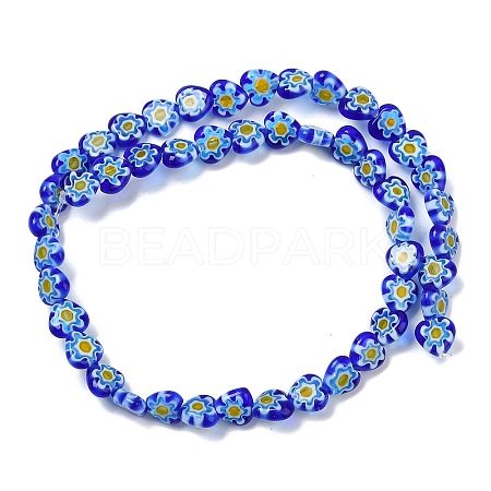 Handmade Millefiori Lampwork Beads Strands LAMP-G166-15E-1