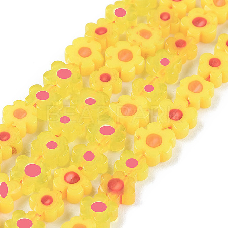 Handmade Millefiori Glass Bead Strands LS-LAMP-J035-8mm-06-1