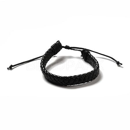 PU Imitation Leather Braided Cord Bracelets for Women BJEW-M290-01C-1