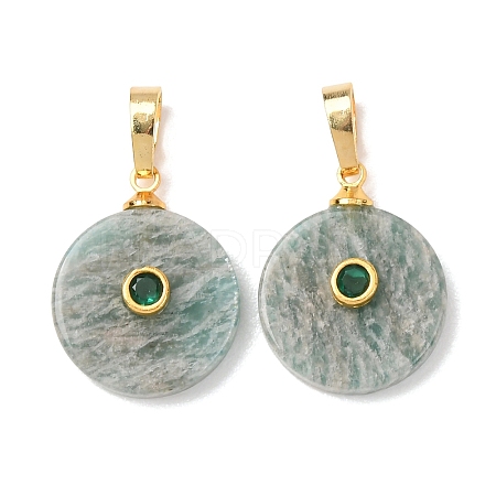 Natural Amazonite Pendants G-P628-03G-06-1