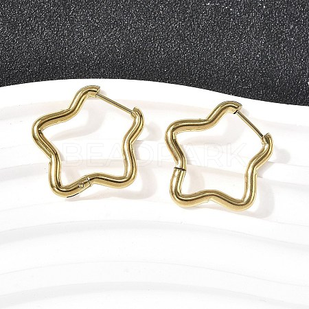 201 Stainless Steel Hoop Earrings EJEW-Z137-02G-05-1