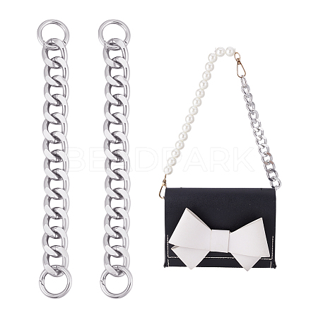 2Pcs Aluminum Curb Chain Purse Strap Extender FIND-HY0004-37S-1
