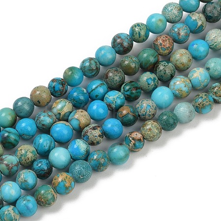 Dyed Natural Regalite/Imperial Jasper/Sea Sediment Jasper Beads Strands G-B124-C04-10-1