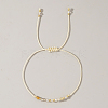Natural Birthstone Braided Bead Bracelets for Women X-VA8051-11-1
