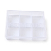 6 Grids Transparent Plastic Jewelry Trays CON-K002-02A-2