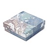 Floral Oil Painting Print Square Cardboard Jewelry Boxes CBOX-A010-01B-04-2