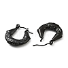 Ion Plating(IP) 304 Stainless Steel Twist Teardrop with Cross Hoop Earrings for Women EJEW-G293-09EB-2
