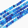 Natural Striped Agate/Banded Agate Beads Strands G-D845-01F-6mm-1