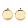 304 Stainless Steel Pendant Cabochon Component STAS-Q113-26A-G-1